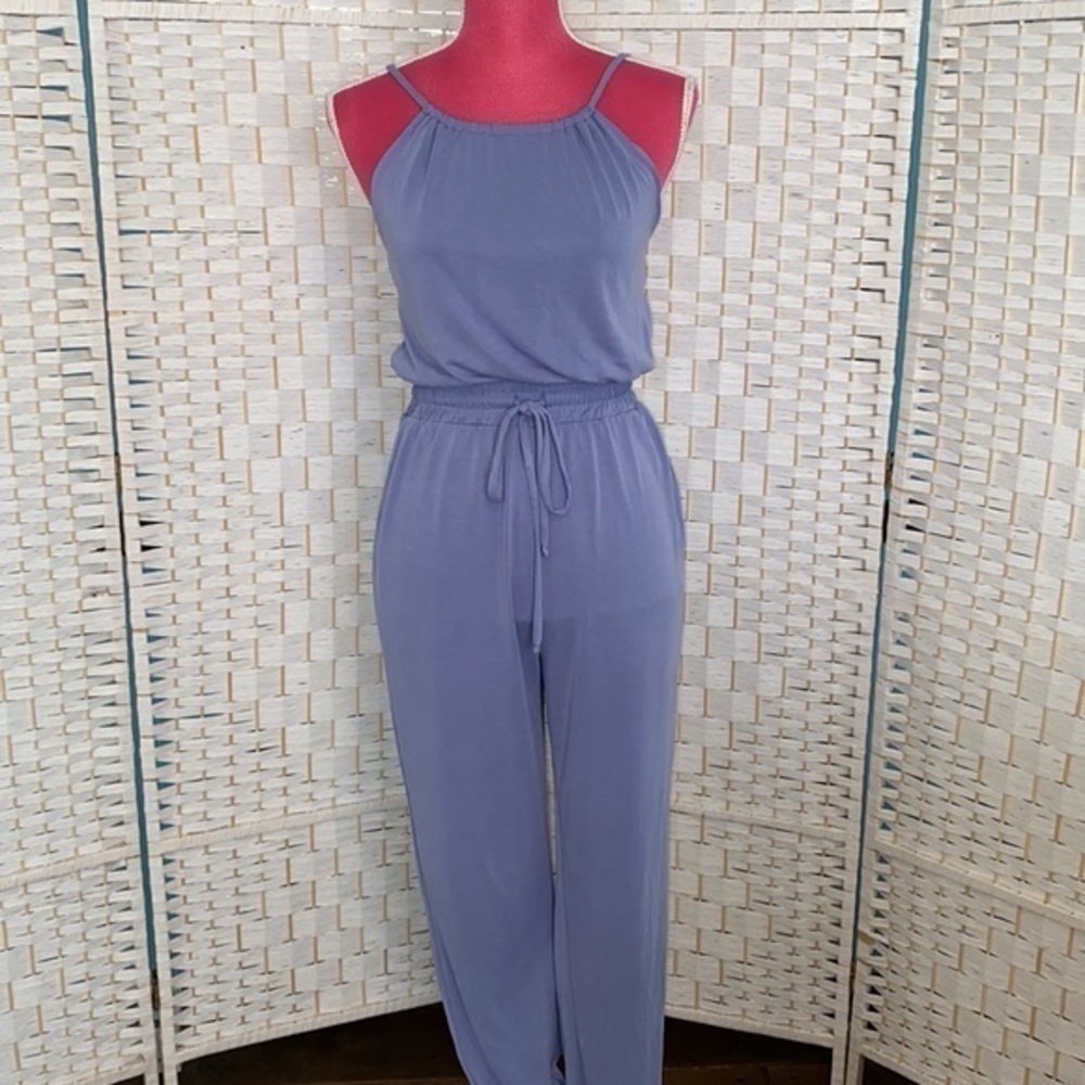 Gilli Denim Blue Sleeveless Jumpsuit Small